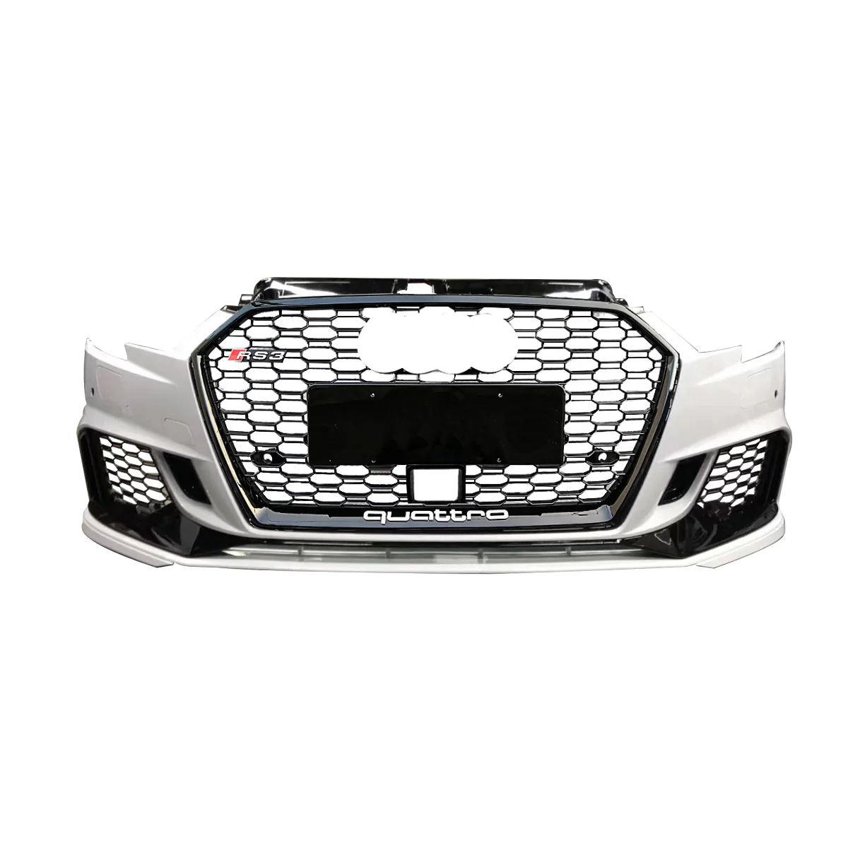 2017-2019 Audi A3/S3 RS3 Style Front Bumper – Sedan with ACC Radar Hole - Image 10