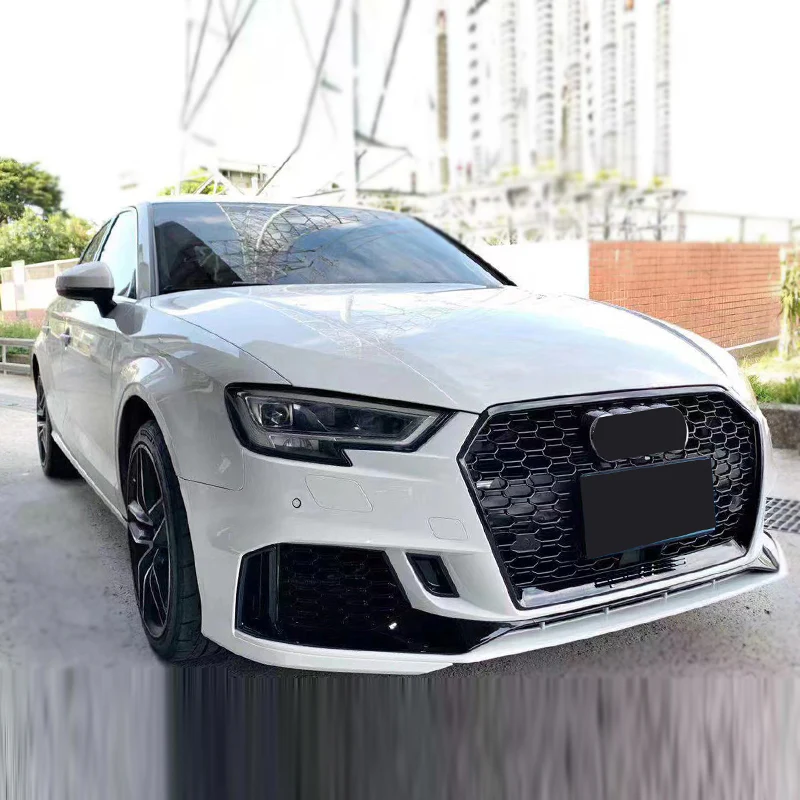 2017-2019 Audi A3/S3 RS3 Style Front Bumper – Sedan with ACC Radar Hole - Image 14