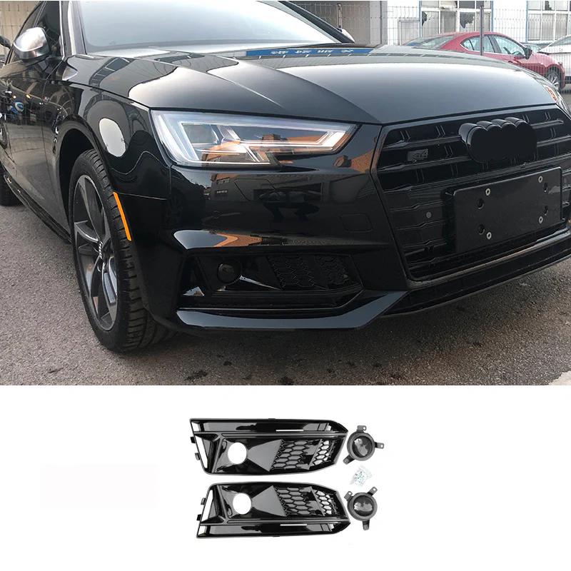 2017-2019 Audi A4 / S4 S-line Fog Grille Covers - Image 5