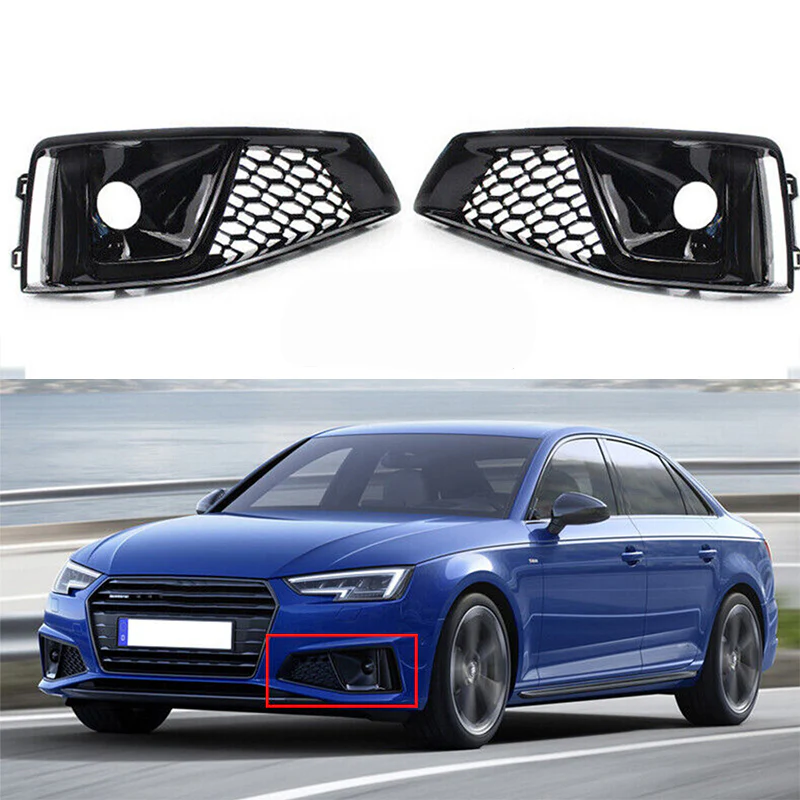 2017-2019 Audi A4 / S4 S-line Fog Grille Covers - Image 9