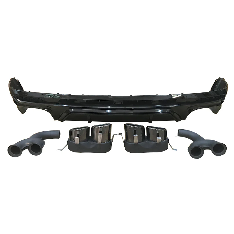 2019-2021 Audi Q5/SQ5 — SQ5 Style Rear Diffuser with Black Exhaust Tips - Image 3