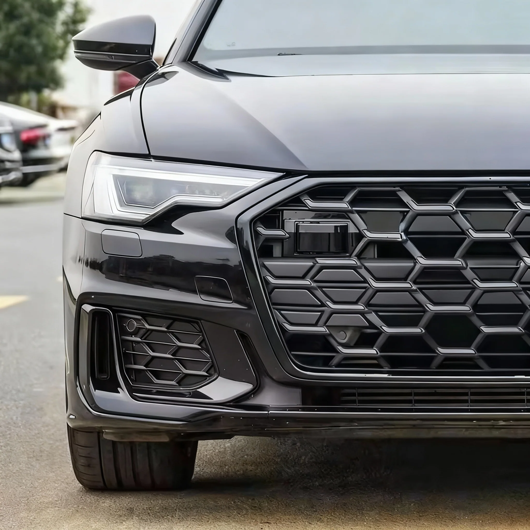 2019-2025 Audi A6 / S6 S-line Fog Grille Covers - Image 4