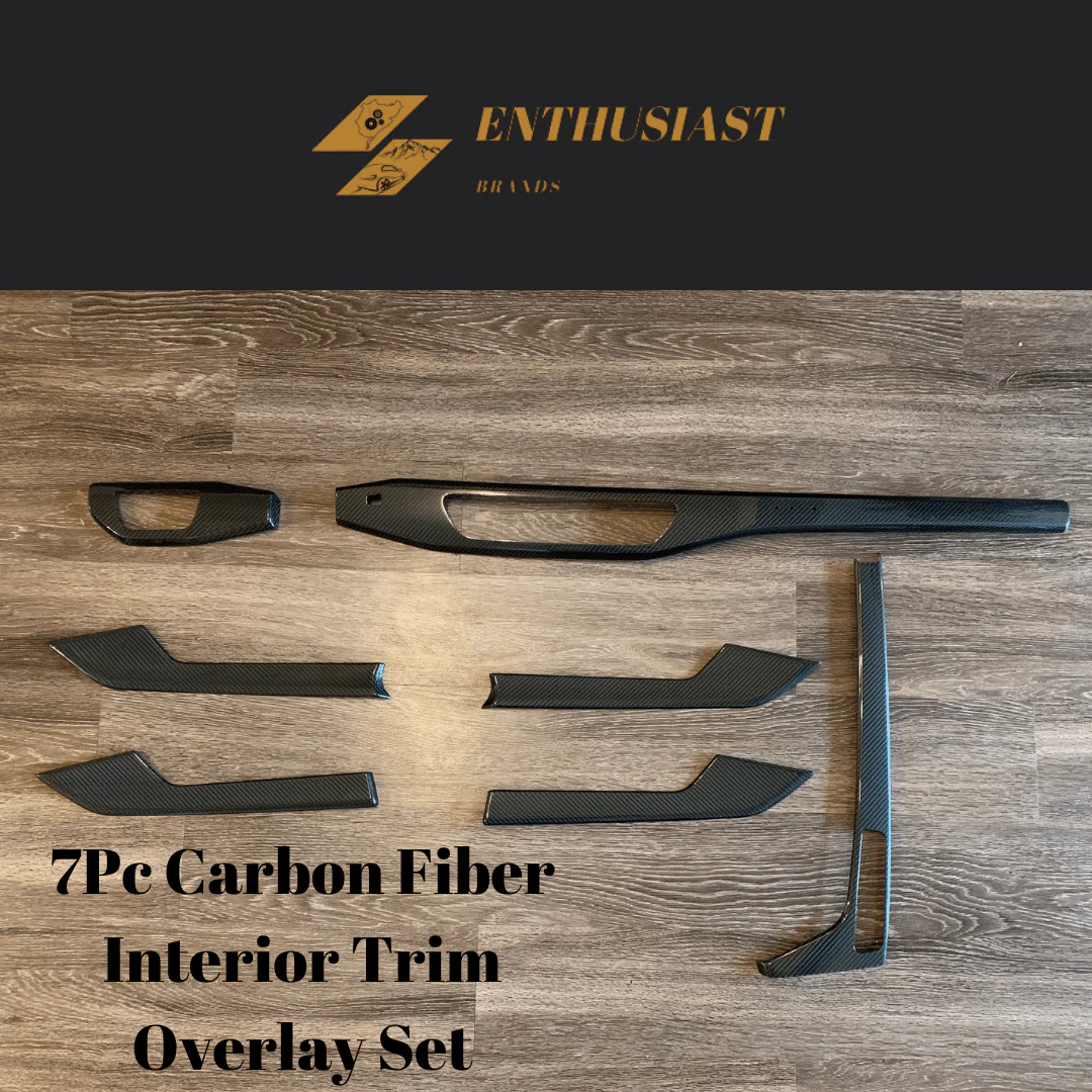 7pc Carbon Fiber Interior Trim Set For Audi A4 /S4 / A5/ S5 /RS5 Sportback B9 2017-2024 - Image 3