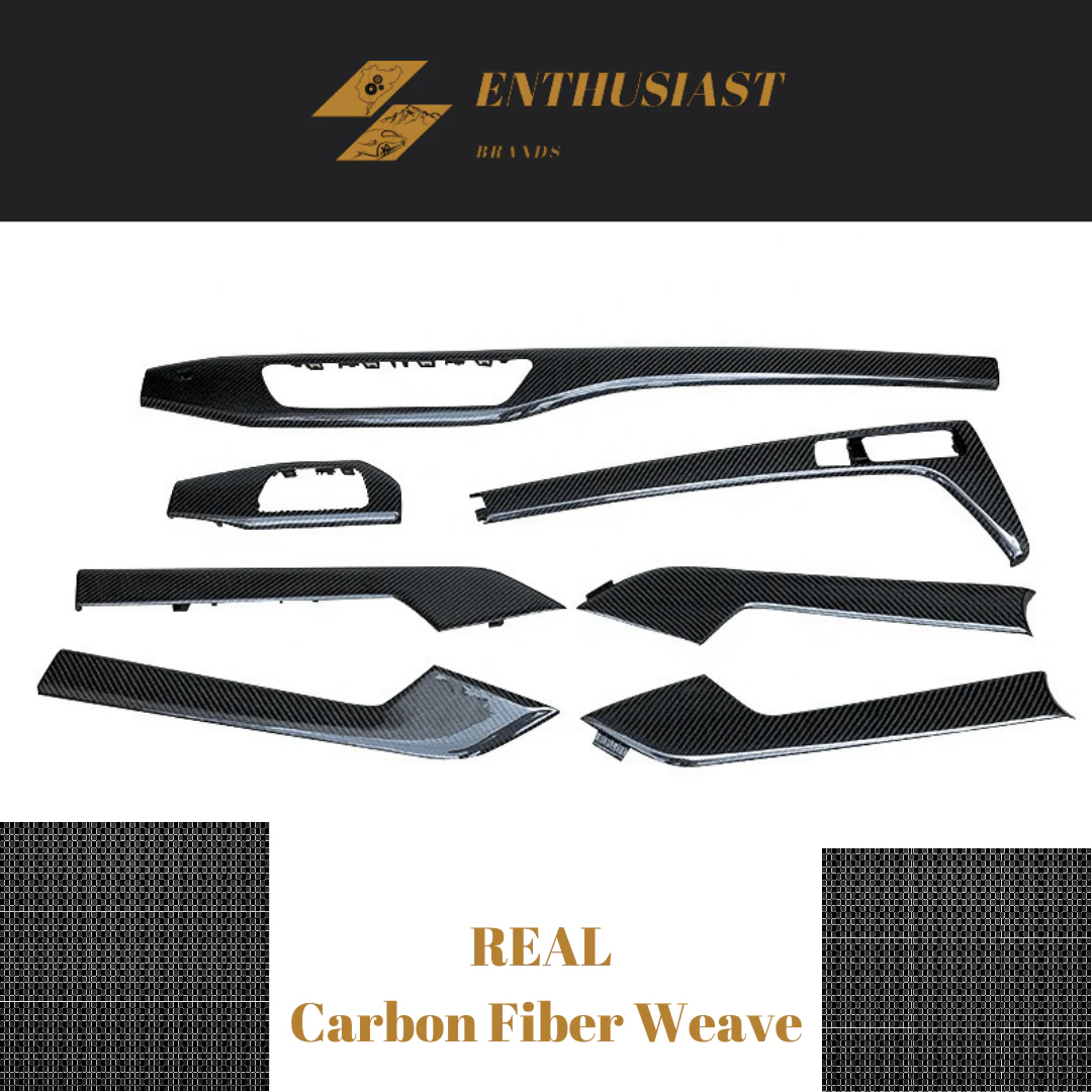 7pc Carbon Fiber Interior Trim Set For Audi A4 /S4 / A5/ S5 /RS5 Sportback B9 2017-2024 - Image 4