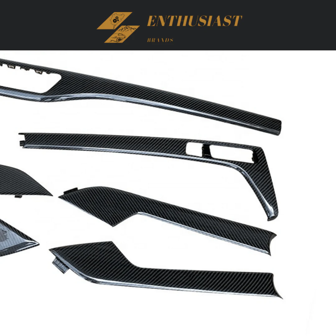 7pc Carbon Fiber Interior Trim Set For Audi A4 /S4 / A5/ S5 /RS5 Sportback B9 2017-2024 - Image 8