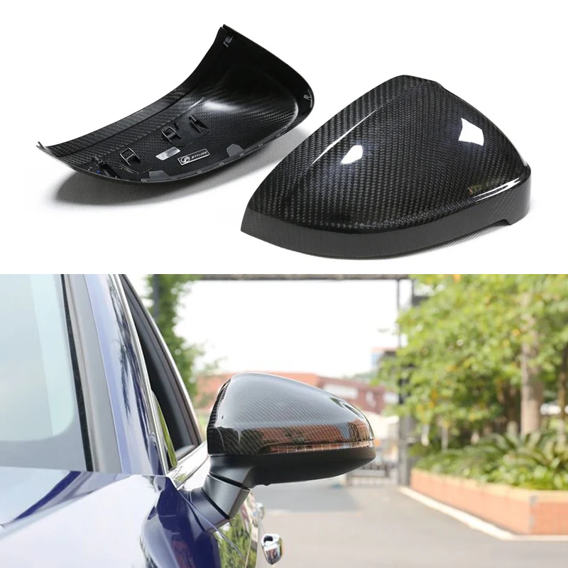 Gloss Carbon Fiber Mirror Caps for Audi Models - Image 17