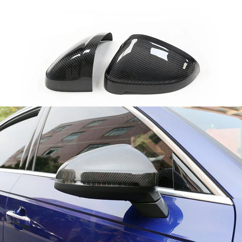 Gloss Carbon Fiber Mirror Caps for Audi Models - Image 19
