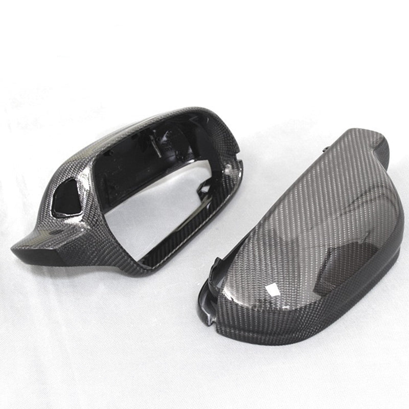 Gloss Carbon Fiber Mirror Caps for Audi Models - Image 20
