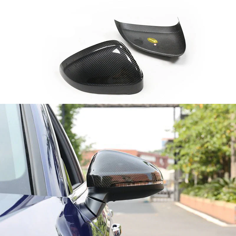 Gloss Carbon Fiber Mirror Caps for Audi Models - Image 23