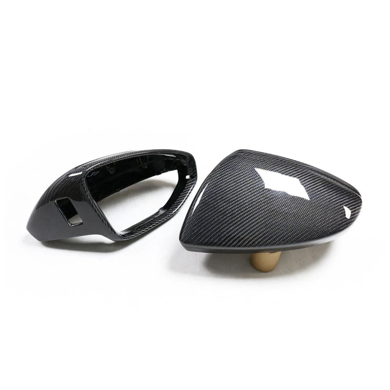 Gloss Carbon Fiber Mirror Caps for Audi Models - Image 32