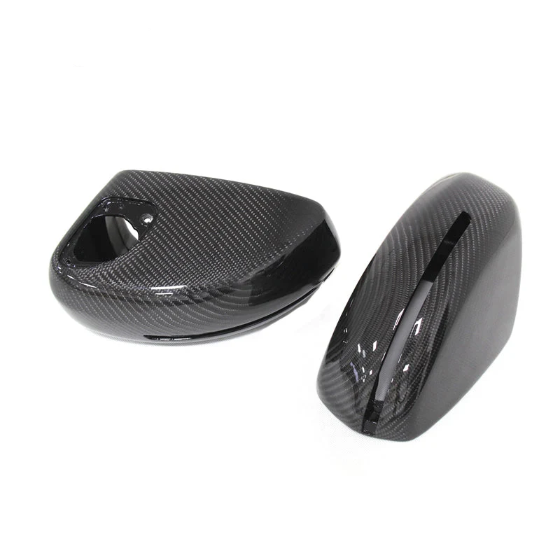 Gloss Carbon Fiber Mirror Caps for Audi Models - Image 33