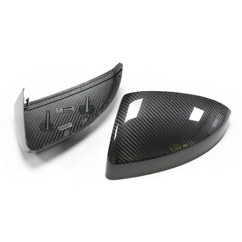 Gloss Carbon Fiber Mirror Caps for Audi Models - Image 36