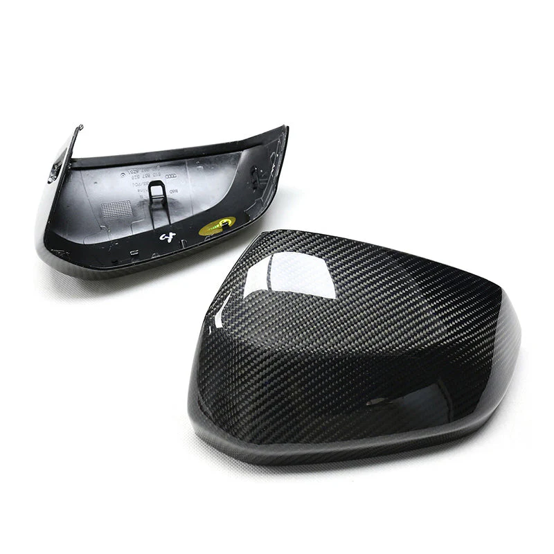 Gloss Carbon Fiber Mirror Caps for Audi Models - Image 45