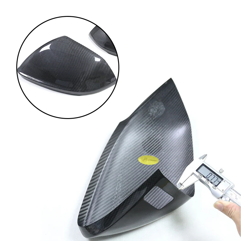 Gloss Carbon Fiber Mirror Caps for Audi Models - Image 58