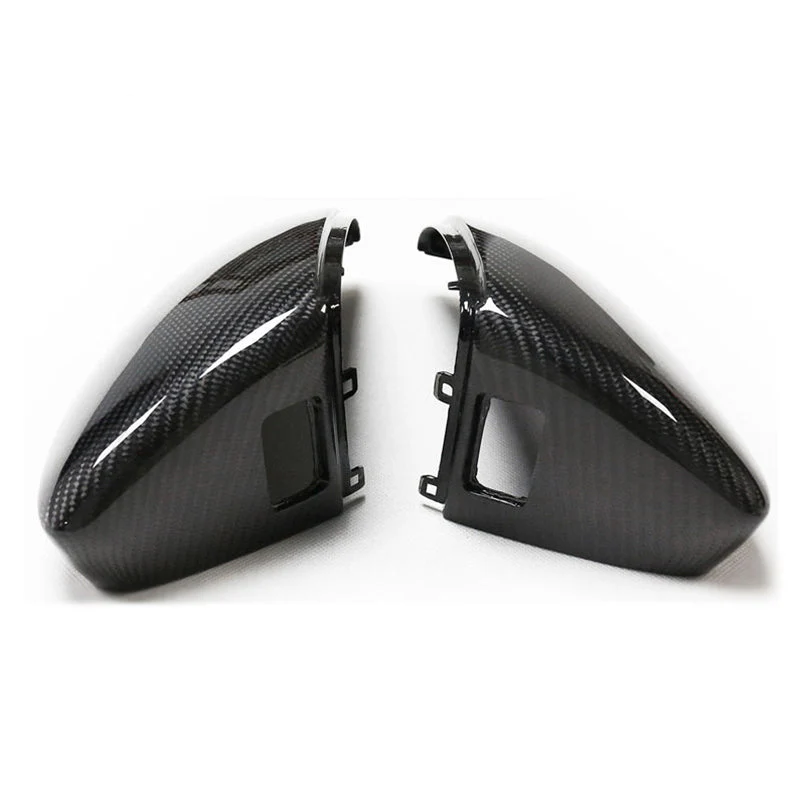 Gloss Carbon Fiber Mirror Caps for Audi Models - Image 8