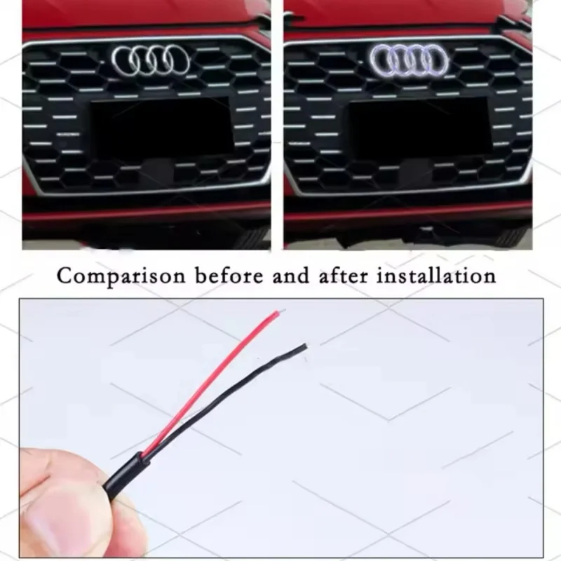 Illuminated Front Grille Ring Emblem for Audi Models - Image 9