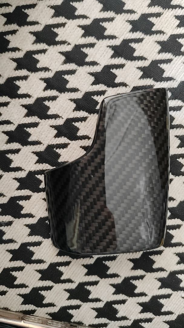 Alcantara, Carbon Fiber, and Black perforated leather Gear Shift Knob cover For Audi C8/D5/4M Models - Image 8