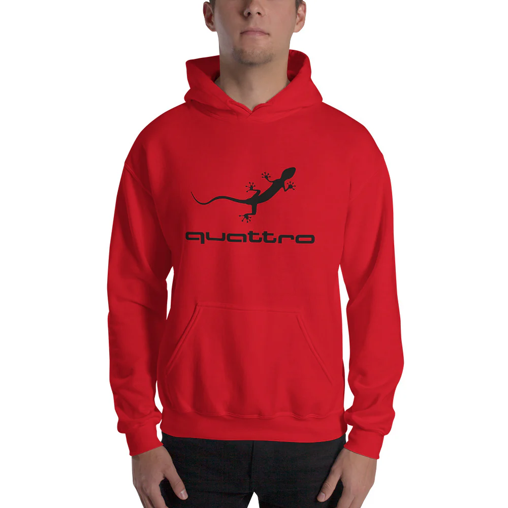 Quattro Gecko Unisex Hoodie (Black Logo) - Image 3
