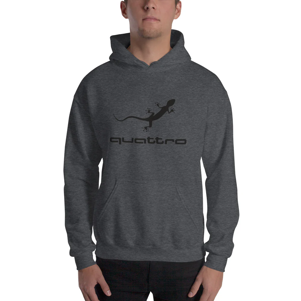 Quattro Gecko Unisex Hoodie (Black Logo) - Image 4