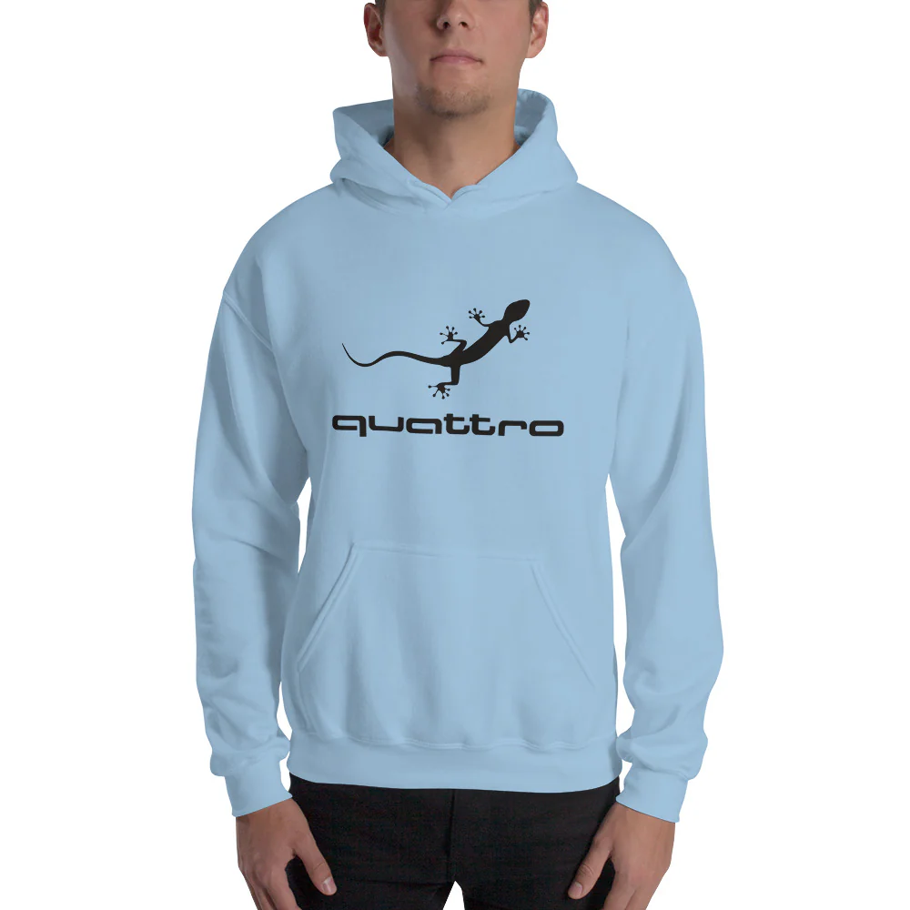 Quattro Gecko Unisex Hoodie (Black Logo) - Image 7