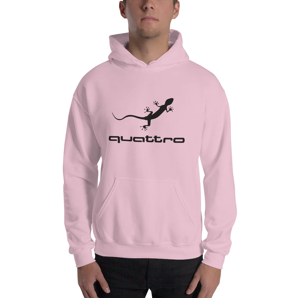 Quattro Gecko Unisex Hoodie (Black Logo) - Image 8