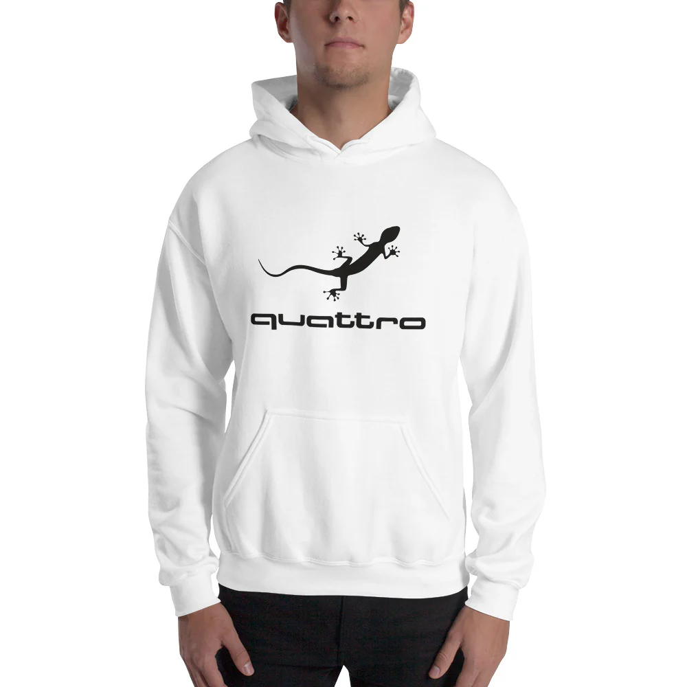 Quattro Gecko Unisex Hoodie (Black Logo) - Image 9