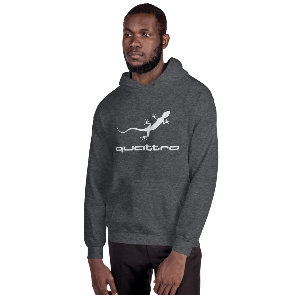 Quattro Gecko Unisex Hoodie (White Logo) - Image 10
