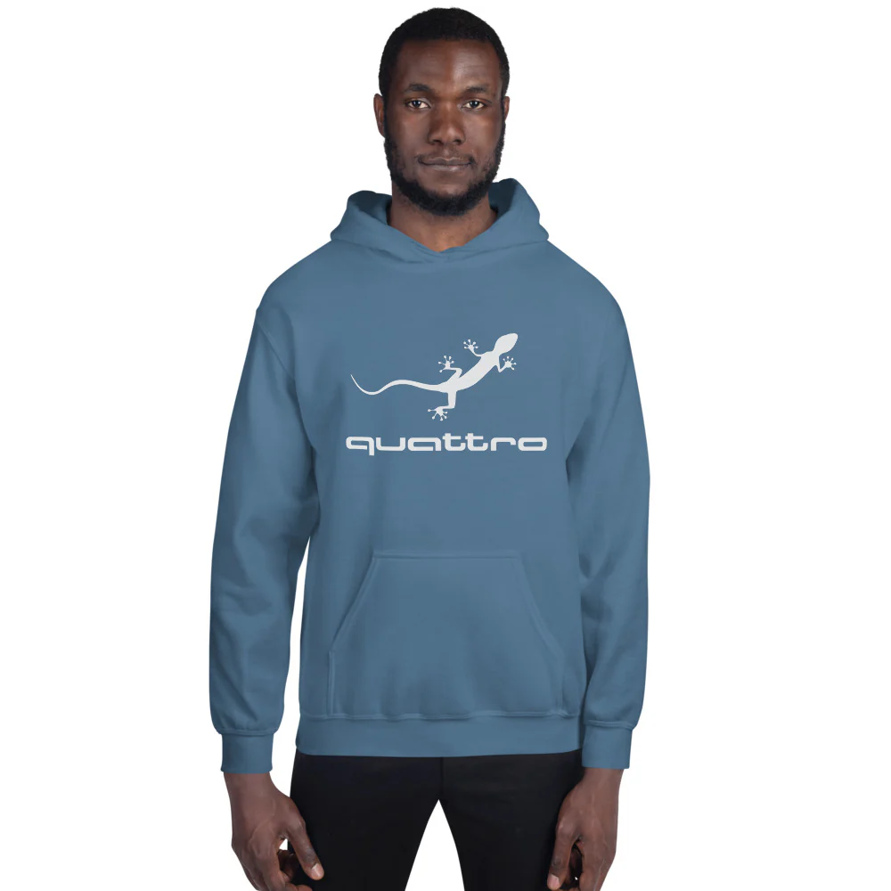 Quattro Gecko Unisex Hoodie (White Logo) - Image 11