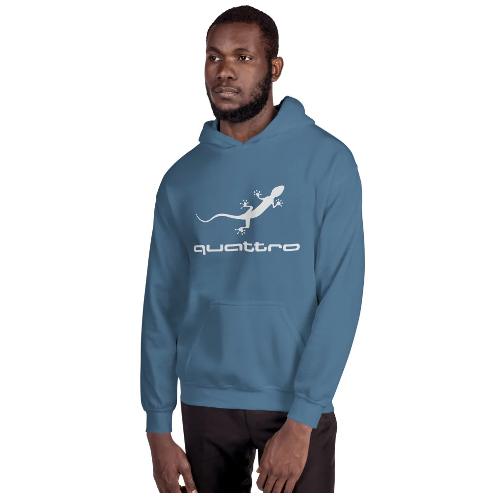 Quattro Gecko Unisex Hoodie (White Logo) - Image 12