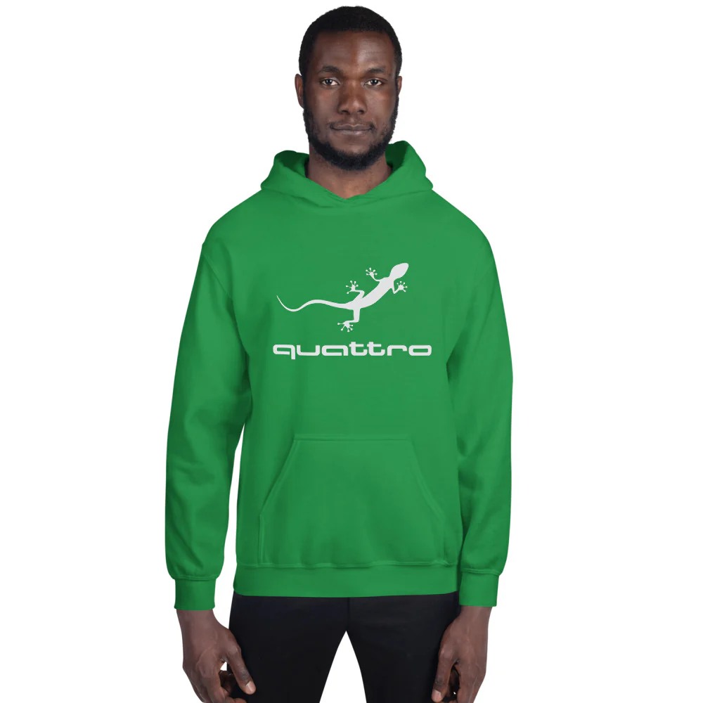 Quattro Gecko Unisex Hoodie (White Logo) - Image 13
