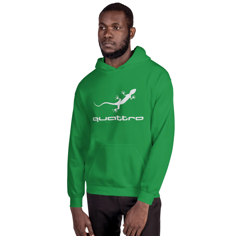 Quattro Gecko Unisex Hoodie (White Logo) - Image 14