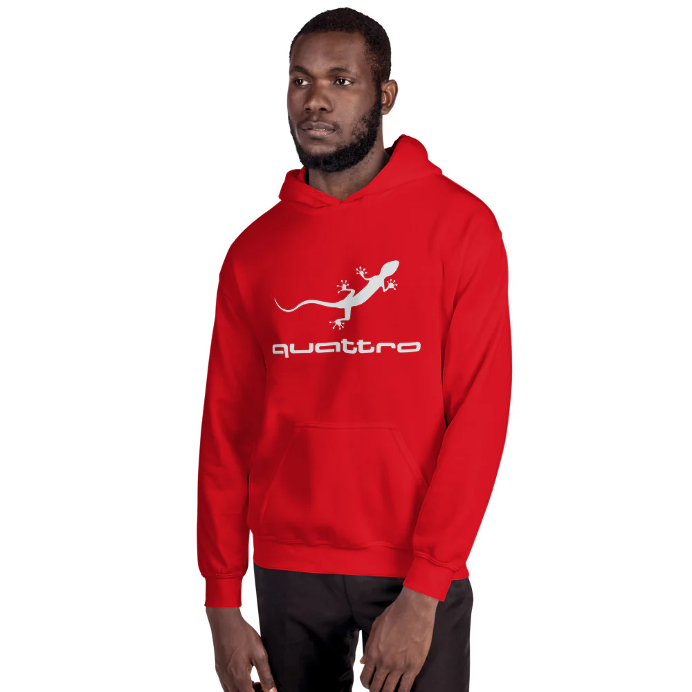 Quattro Gecko Unisex Hoodie (White Logo) - Image 8