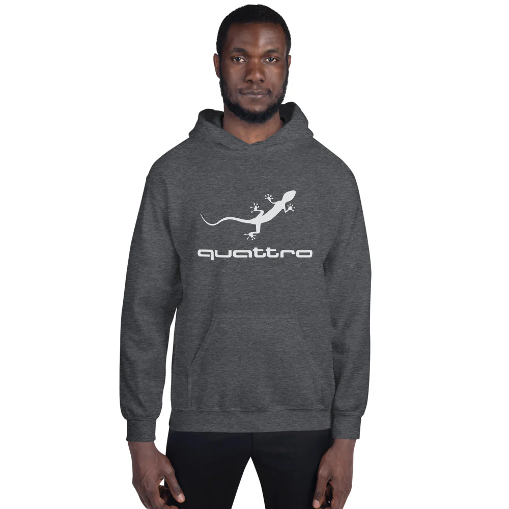 Quattro Gecko Unisex Hoodie (White Logo) - Image 9