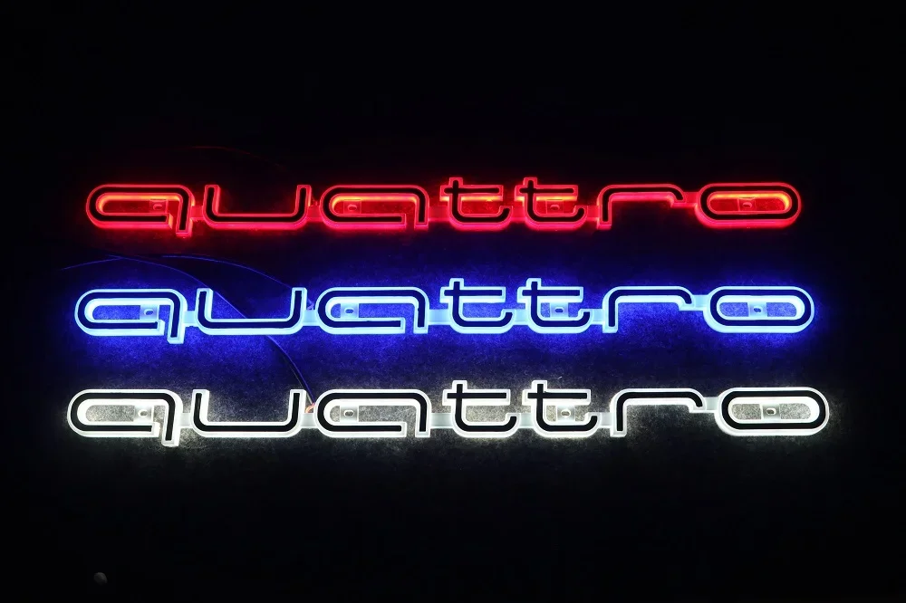 Quattro Illuminated LED Front Grille Emblem for all Audi Models - Image 10