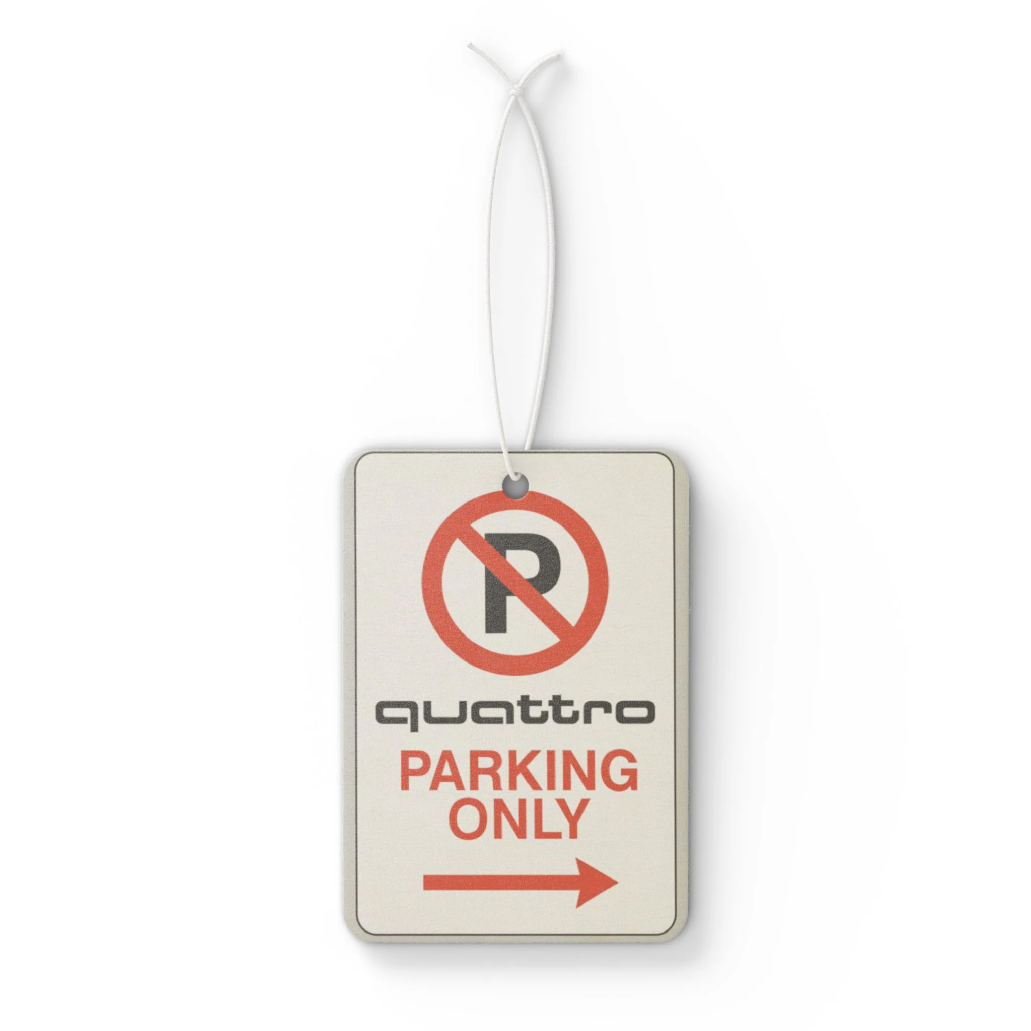 “Quattro Parking Only” Air Freshener | Audi Enthusiast Gift | Funny Car Decor for RS, S-Line, and Euro Car Lovers - Image 3