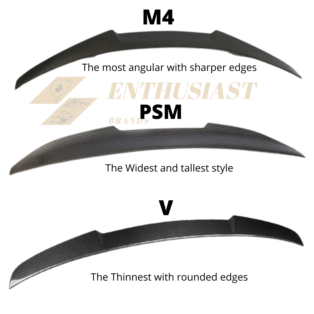 Rear Carbon Fiber Trunk Spoilers for Audi A3/A4/A5 Models - Image 4