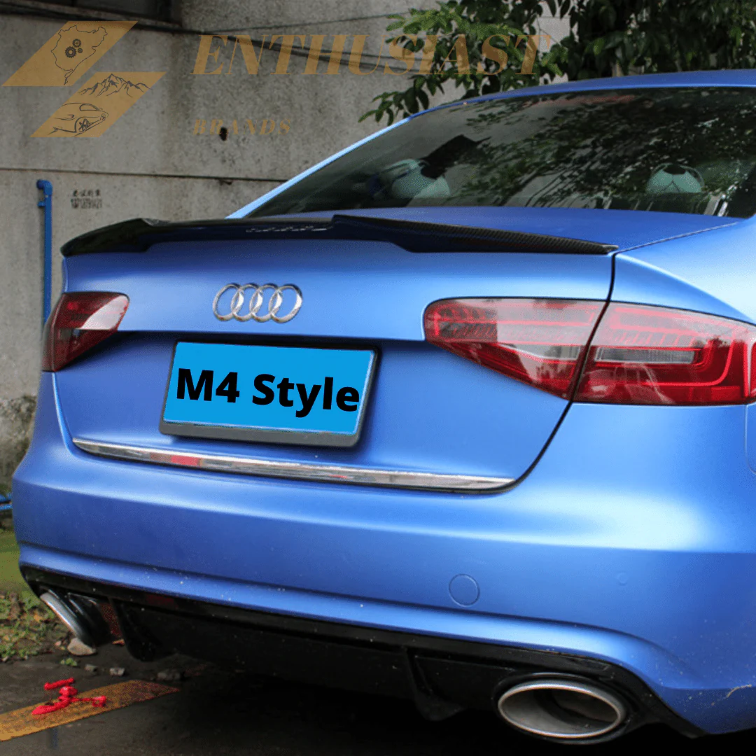 Rear Carbon Fiber Trunk Spoilers for Audi A3/A4/A5 Models - Image 8