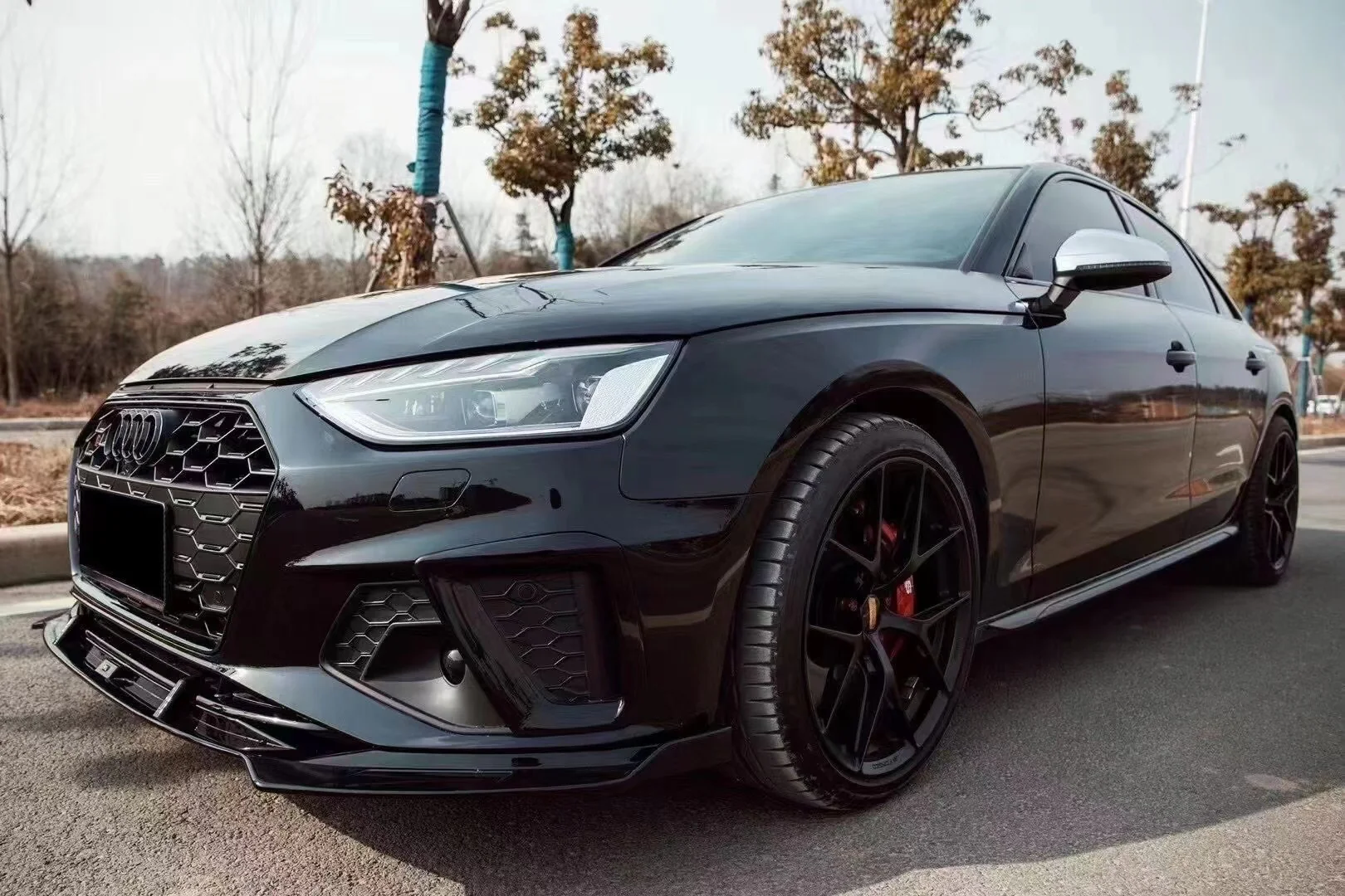 RS Honeycomb Front Grille for 2020-2024 Audi A4/S4 B9.5 Models - Image 12